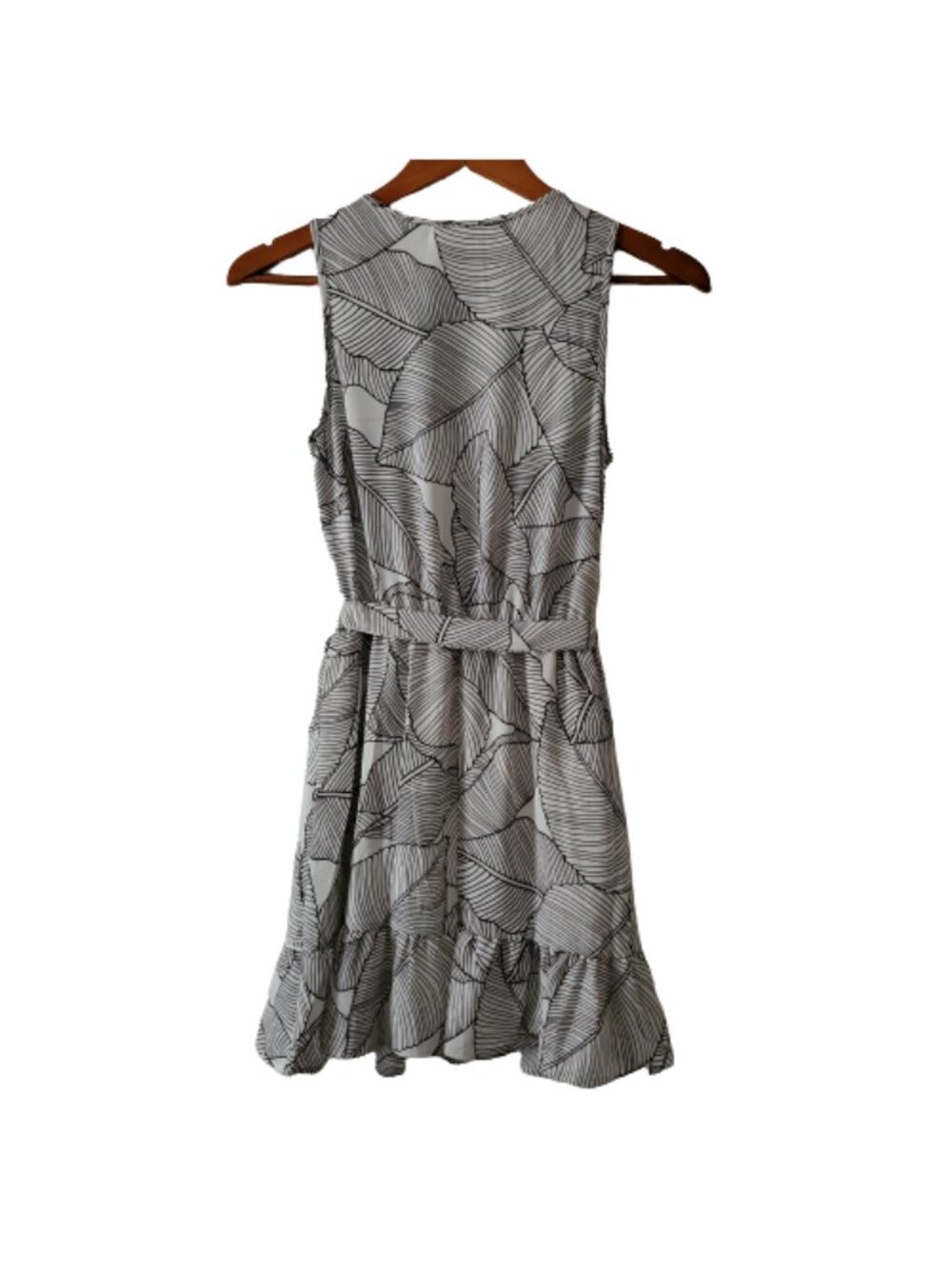 Sienna Sky Women's Leaf Print Surplice Ruffled Short Dress Size X-Small NWT - Picture 3 of 15